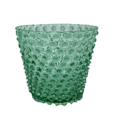Váza, Svietnik, Kvetináč, Misa Hobnail 16cm – Ananás – beryl