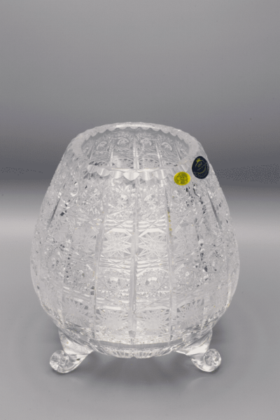 Krištáľová brúsená váza na nožičkách ÚSVIT 19 cm - Image 2