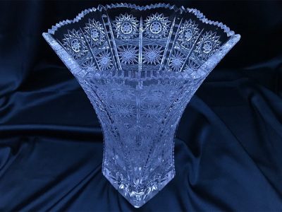 Krištáľová brúsená váza 27 cm