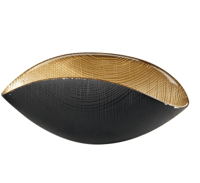 Misa BURA čierna matná / zlatá 28x14 cm