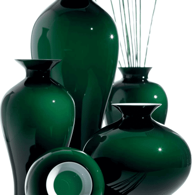 Váza AURORITA zelený les H38,5 cm