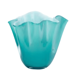 Váza WAIVA opálovo biela svetlo modrá H13 cm