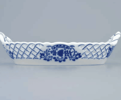 Cibulák – Košík prelamovaný 16.5 cm – originál cibuľový porcelán 1. akosť