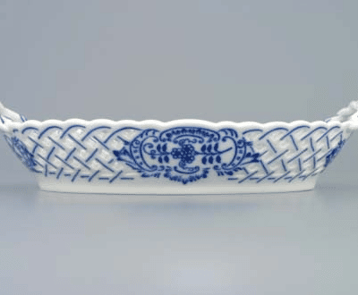 Cibulák – Košík prelamovaný 21 cm – originál cibuľový porcelán 1. akosť