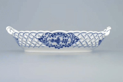 Cibulák – Košík prelamovaný 24 cm – originál cibuľový porcelán 1. akosť