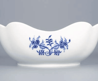 Cibulák – Misa šalátová 4-hranná vysoká 21 cm – originál cibuľový porcelán I. akosť