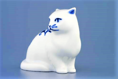 Cibulák – Mačka 8 cm – originál cibuľový porcelán 1. akosť