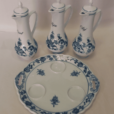 Cibulák – Karafová súprava – originálny cibuľový porcelán 1. akosť