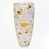 Krištáľová váza Lisa vase zlatá 35 cm