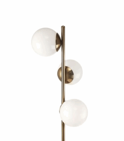 Stojacia lampa z kovu a skla 32x30x156h - Image 3