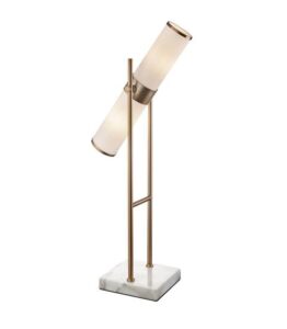 Stojacia lampa kov - mramor - sklo 20x20x87v