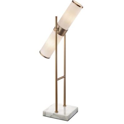 Stojacia lampa kov - mramor - sklo 20x20x87v