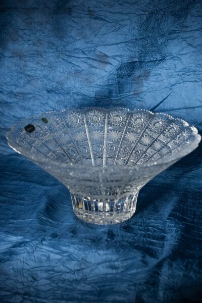 Krištálová brúsená miska 30 cm