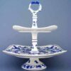Cibulák – Etažér z hranatých tanierov 21+29 cm – originál cibuľový porcelán 1. akosť
