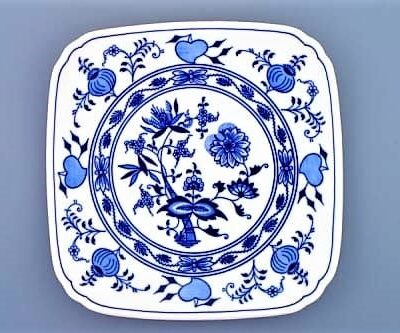 Cibulák – Tanier štvorhranný 29 cm – originálny cibuľový porcelán 1. akosť