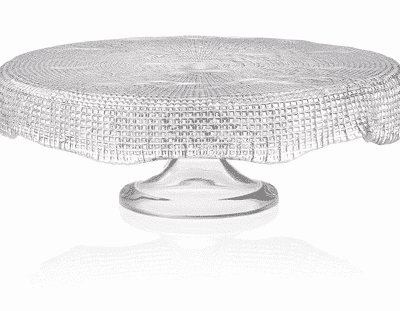 Podnos na tortu DIAMAN číry D33 cm H10,5 cm