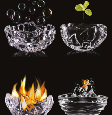 Alternative view of Miska Rokas 13 cm inšpirovaná vodou (WATER)