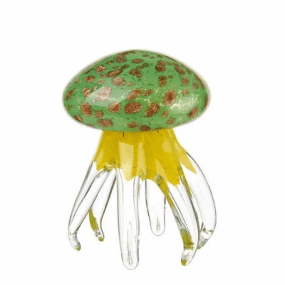 Sklenené ozdobné ťažítko Meduse Ø10 x 13,5 cm zelená