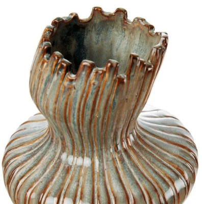 Alternative view of Nízka kameninová váza Stoneware 15x18 cm