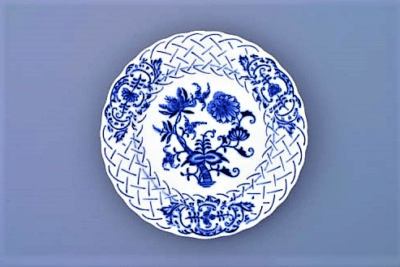 Cibulák – Tanier reliéfny 24 cm – originál cibuľový porcelán 1. akosť