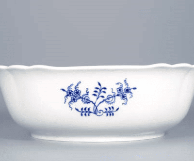 Cibulák – Misa šalátová 4-hranná 26 cm – originálny cibuľový porcelán 1. akosť