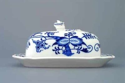 Cibulák – Dóza na maslo 17 x 13 cm – originálny cibuľový porcelán 1. akosť