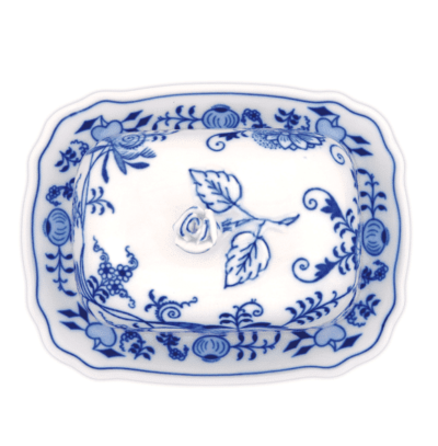 Cibulák – Dóza na maslo 17 x 13 cm – originálny cibuľový porcelán 1. akosť