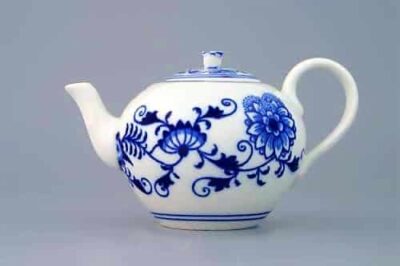 Cibulák – Kanvica čajová so sitkom 0,35 l – originál cibuľový porcelán 1. akosť