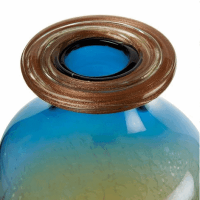 Alternative view of Vysoká sklenená váza Jantarblue 12x34 cm