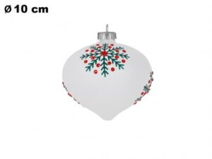 Vianočná guľa s dekoráciou - sada 6ks 10 cm
