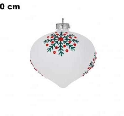Vianočná guľa s dekoráciou - sada 6ks 10 cm