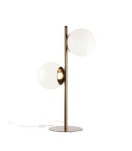 Stolná lampa z kovu a skla 33x18 cm