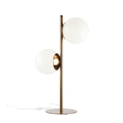 Stolná lampa z kovu a skla 33x18 cm