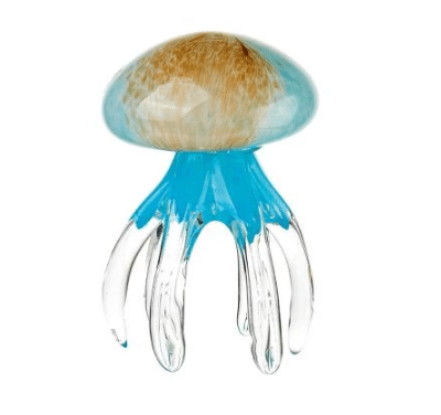 Sklenené ozdobné ťažítko Meduse Ø10 x 13,5 cm modrá