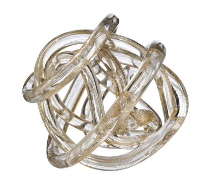 Uzol lásky transparentné trblietky 14 cm