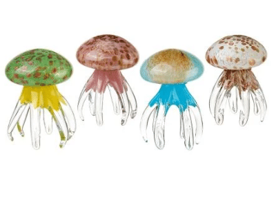 Sklenené ozdobné ťažítka Meduse Ø10 x 13,5 cm - sada 4 ks
