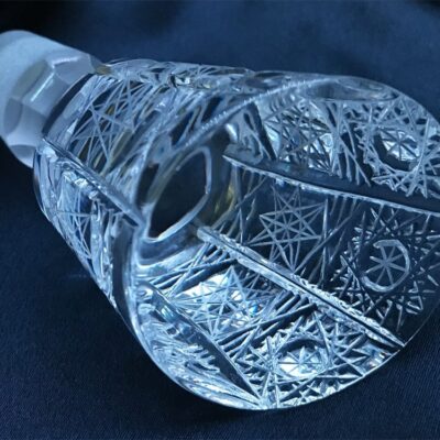 Krištáľová brúsená whisky fľaša 550 ml