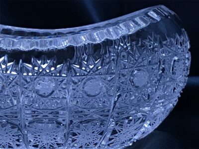 Krištálová brúsená miska gondola 15 cm