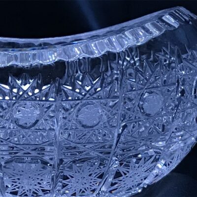 Krištálová brúsená miska gondola 15 cm
