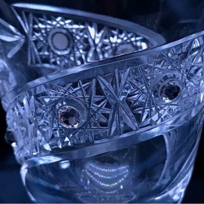 Krištálové brúsené poháre 220 ml set 6 kusov Swarovski