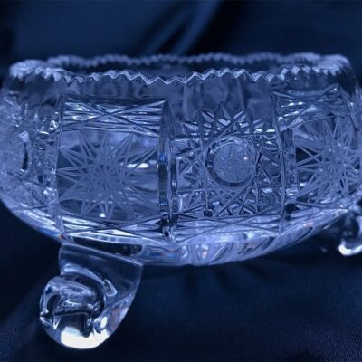 Krištálová brúsená miska 12 cm