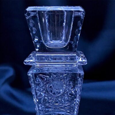 Krištálový brúsený svietnik 13,6 cm