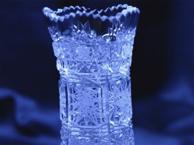 Krištáľová brúsená váza 15 cm