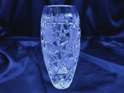 Krištáľová brúsená váza 18 cm