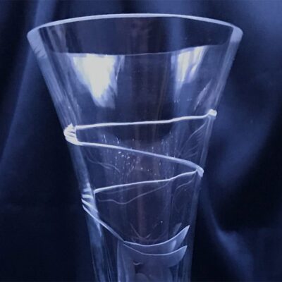 Krištáľová brúsená váza 20 cm
