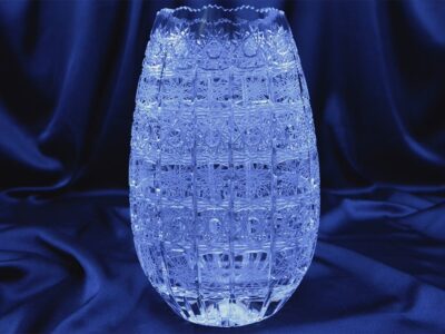 Krištáľová brúsená váza 25,5 cm