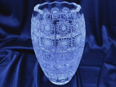 Krištáľová brúsená váza 25,5 cm