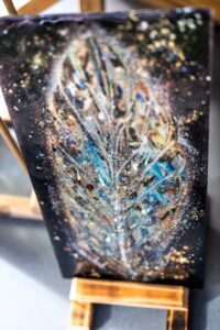 Umelecké sklo Veronika Rusňáková 31x62 cm